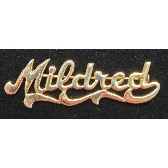Vintage Mildred Brooch Pin Goldtone - Picture 1 of 2